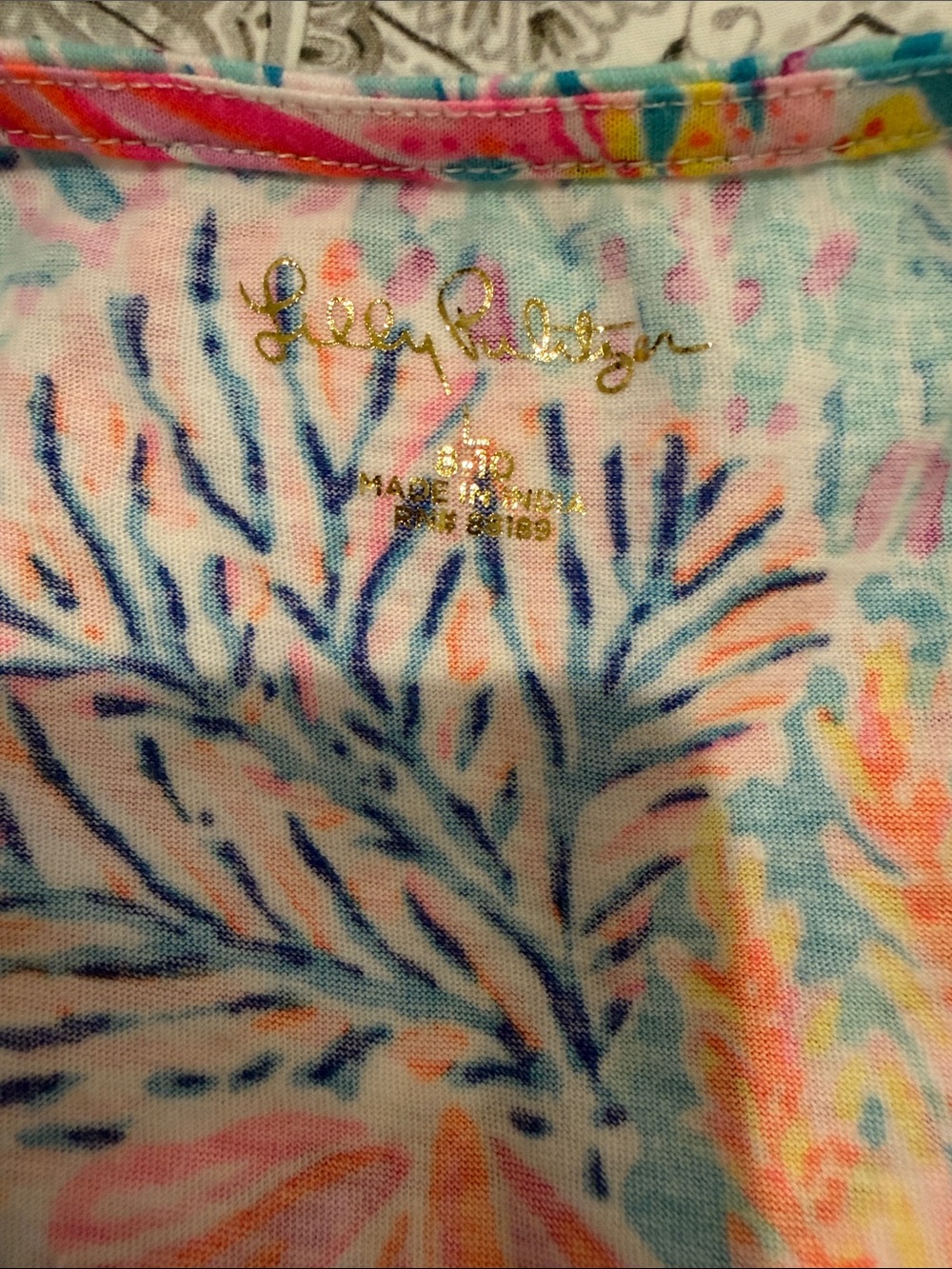 Lilly Pulitzer Girls Multicolor Coral Reef Print Dress - Picture 6 of 8